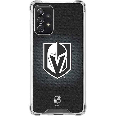 NHL Vegas Golden Knights Black Background Galaxy A72 5G Clear Case